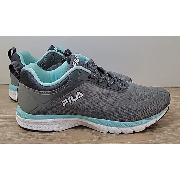 Fila Women's Memory Foam Athletic Running Shoes Grey Mint Size 6 - Picture 5 of 12
